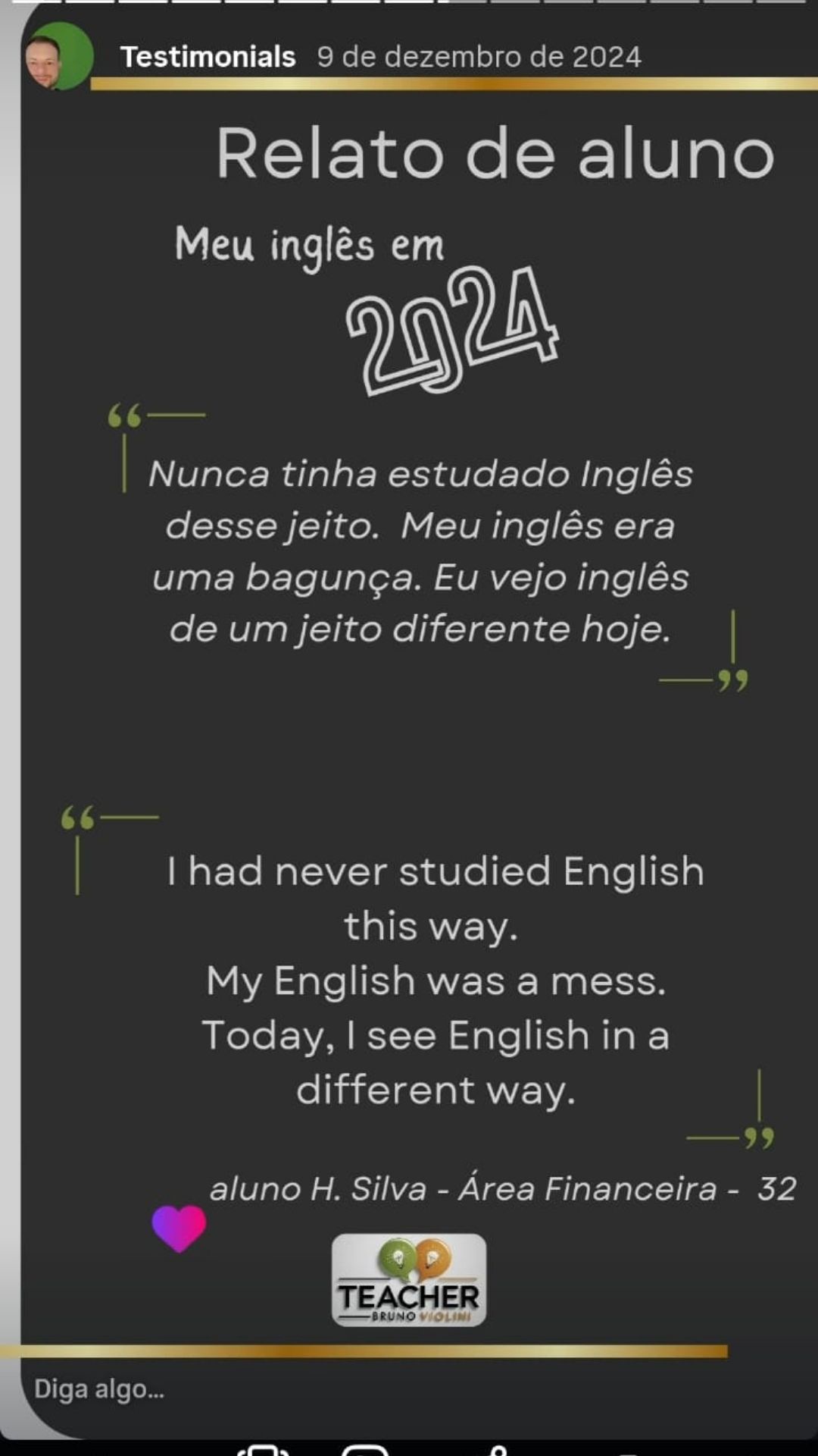 Depoimento de aluno 7